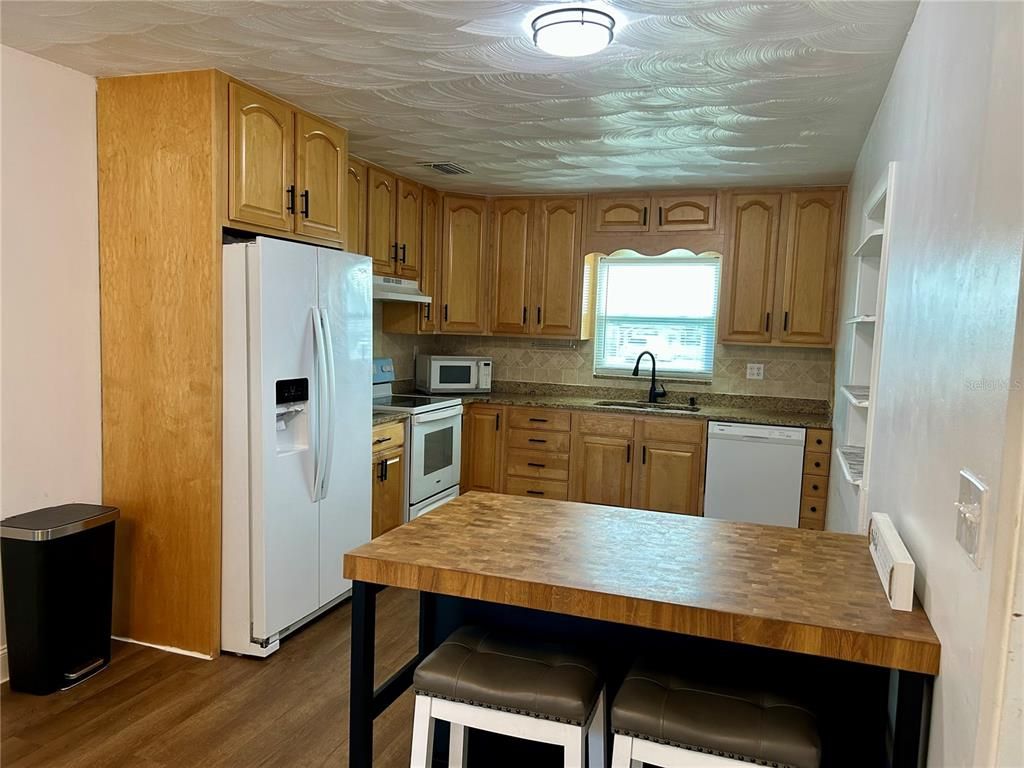 Interior, Kitchen, Wood Texture Flooring