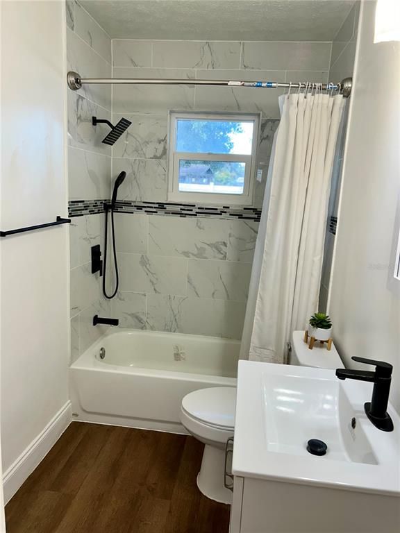 Bathroom, Interior, Marble Walls, Wood Texture Flooring