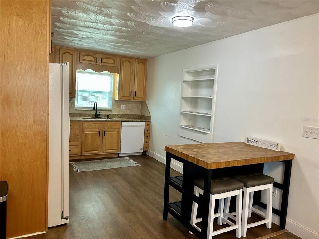 Interior, Kitchen, Wood Texture Flooring