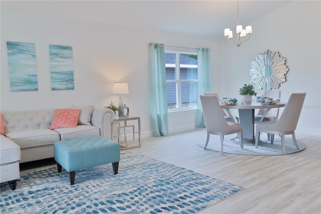 Chandelier, Dining room, Interior, Pendant Lights, Wood Texture Flooring