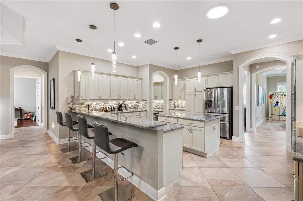 Interior, Kitchen, Pendant Lights, Recessed Lighting, Stainless Steel Appliances