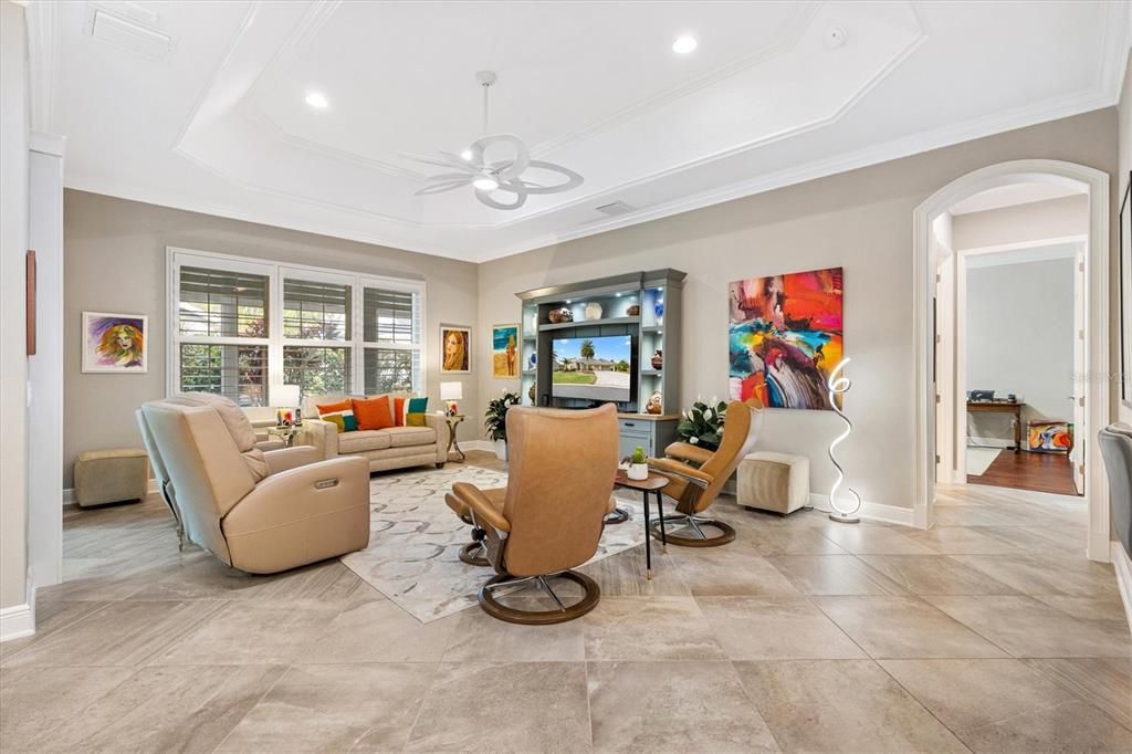 Interior, Living room, Recessed Lighting