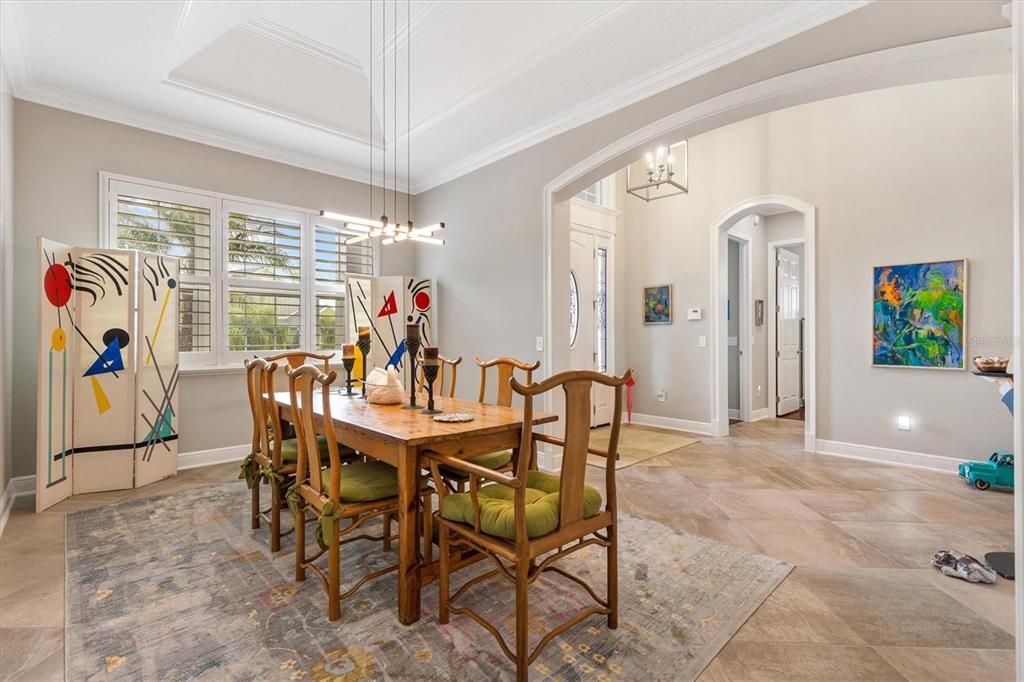 Dining room, Interior, Pendant Lights