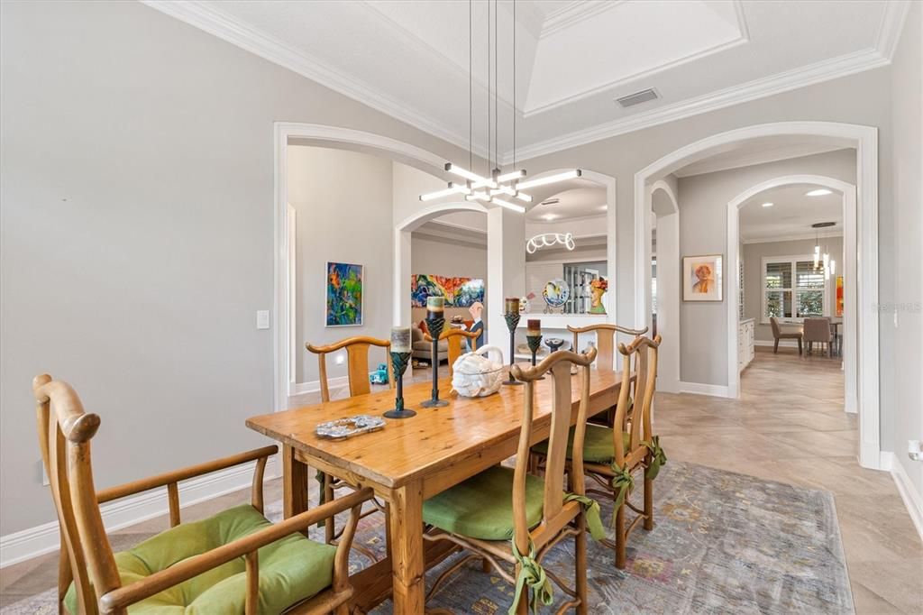 Dining room, Interior, Pendant Lights, Recessed Lighting