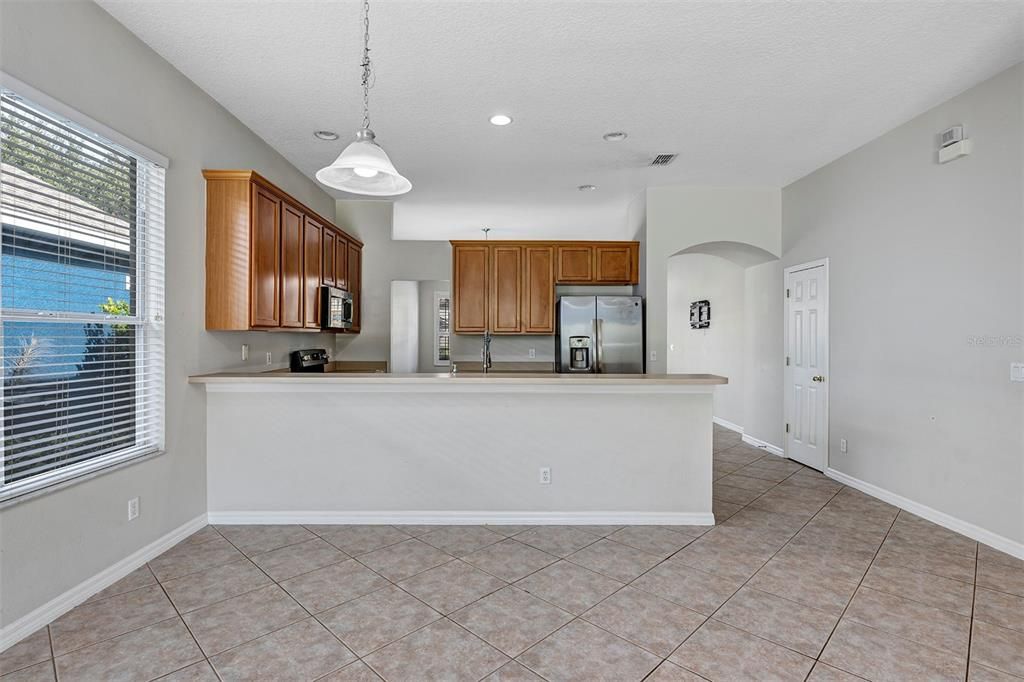 Interior, Kitchen, Pendant Lights, Recessed Lighting, Stainless Steel Appliances