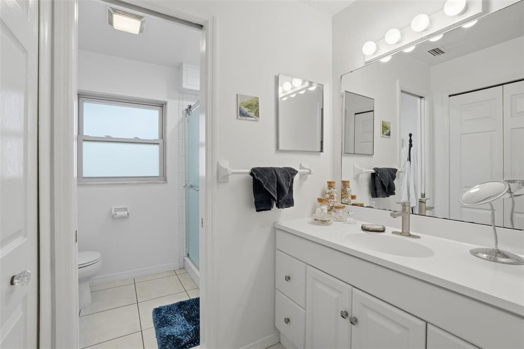 Bathroom, Dual Sink Vanities, Glass Shower, Interior