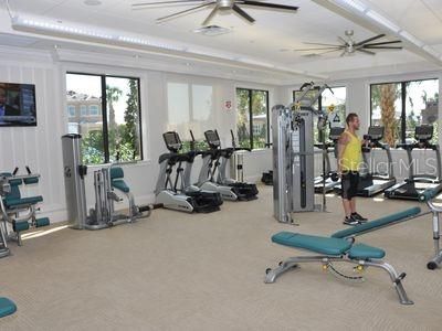 Fitness Equipment, Gym, Interior, Recessed Lighting