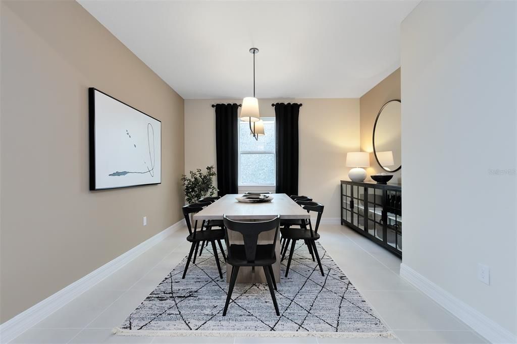 Dining room, Interior, Pendant Lights