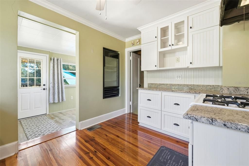 Interior, Kitchen, Wood Texture Flooring
