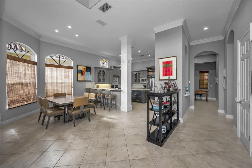 Dining room, Interior, Kitchen, Pendant Lights, Recessed Lighting