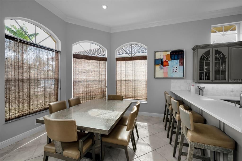 Dining room, Interior, Recessed Lighting