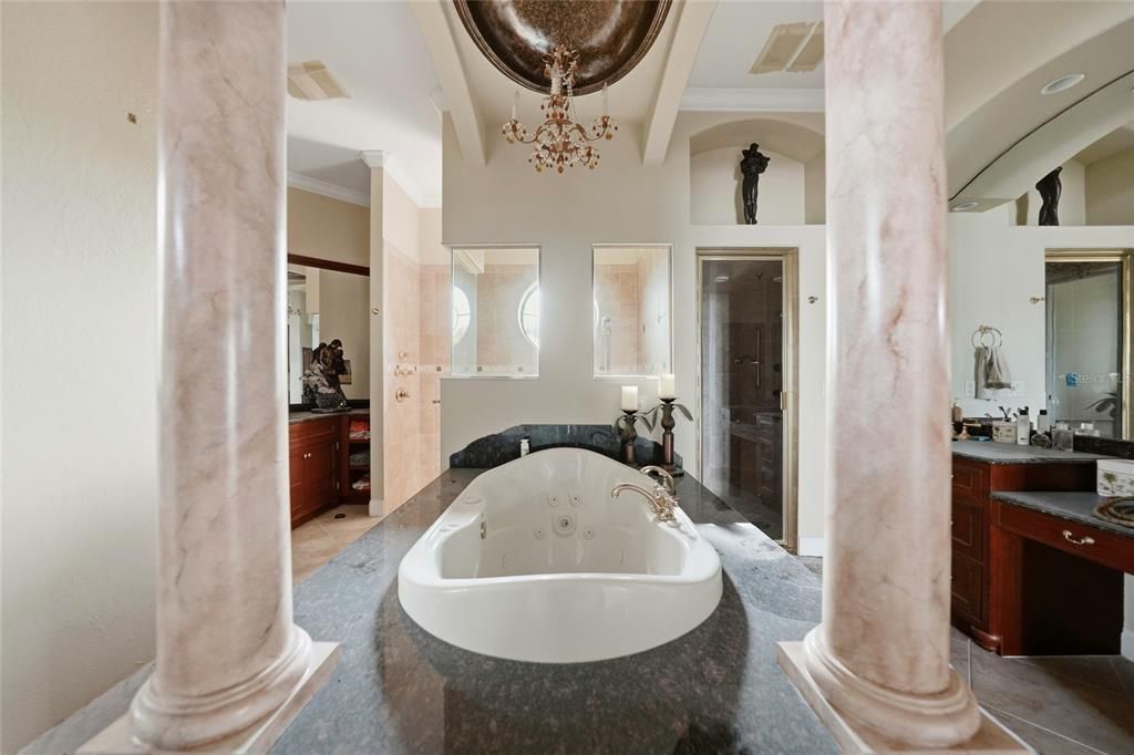 Bathroom, Chandelier, Interior