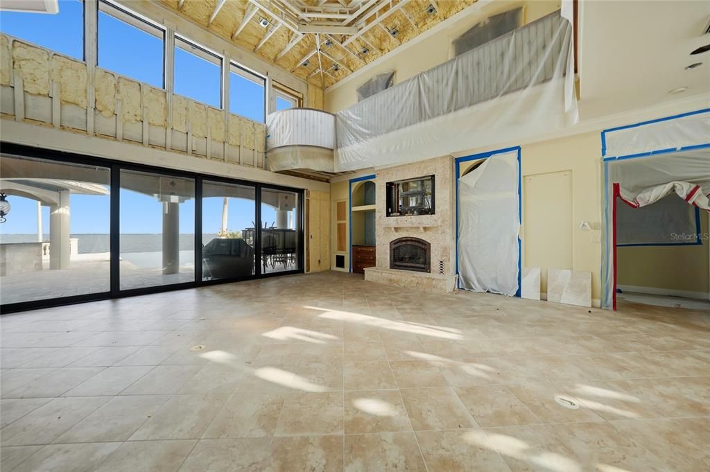 Fireplace, Interior, Pendant Lights