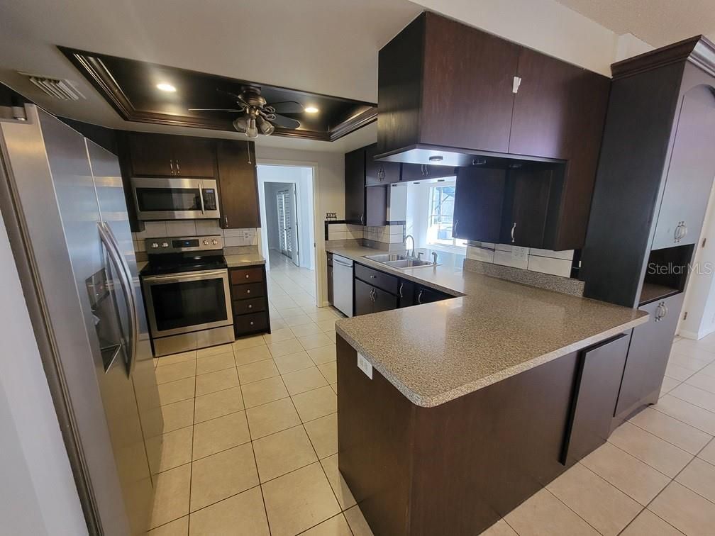 Interior, Kitchen, Recessed Lighting, Stainless Steel Appliances
