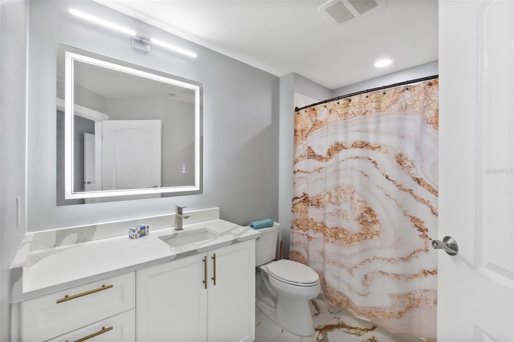 Bathroom, Interior, Recessed Lighting
