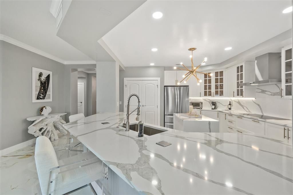 Interior, Kitchen, Pendant Lights, Recessed Lighting, Stainless Steel Appliances