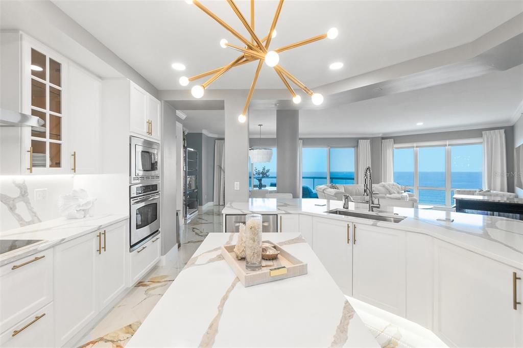 Interior, Kitchen, Pendant Lights, Recessed Lighting, Stainless Steel Appliances, Water