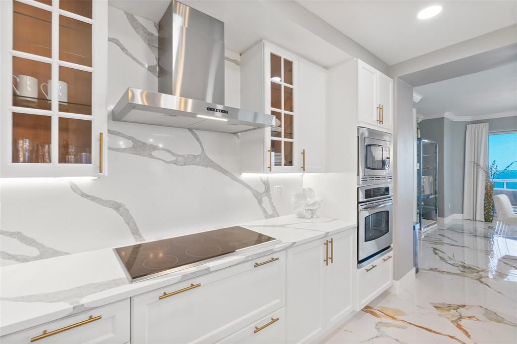 Interior, Kitchen, Marble, Recessed Lighting, Water