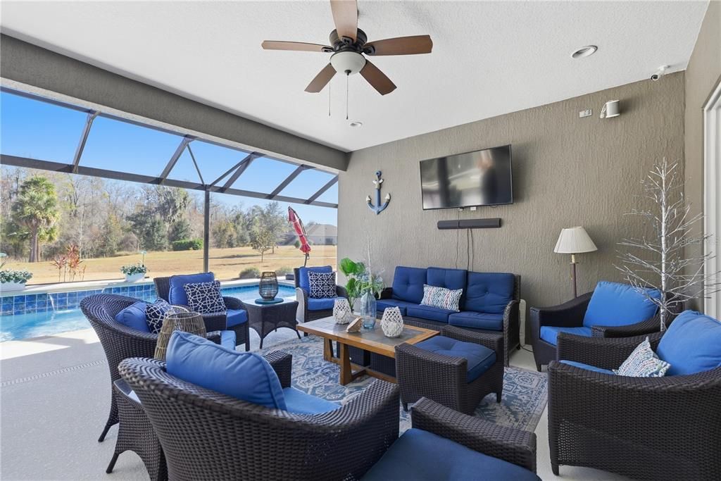 Glass Ceilings, Interior, Living room, Pool, Recessed Lighting, Sun Room