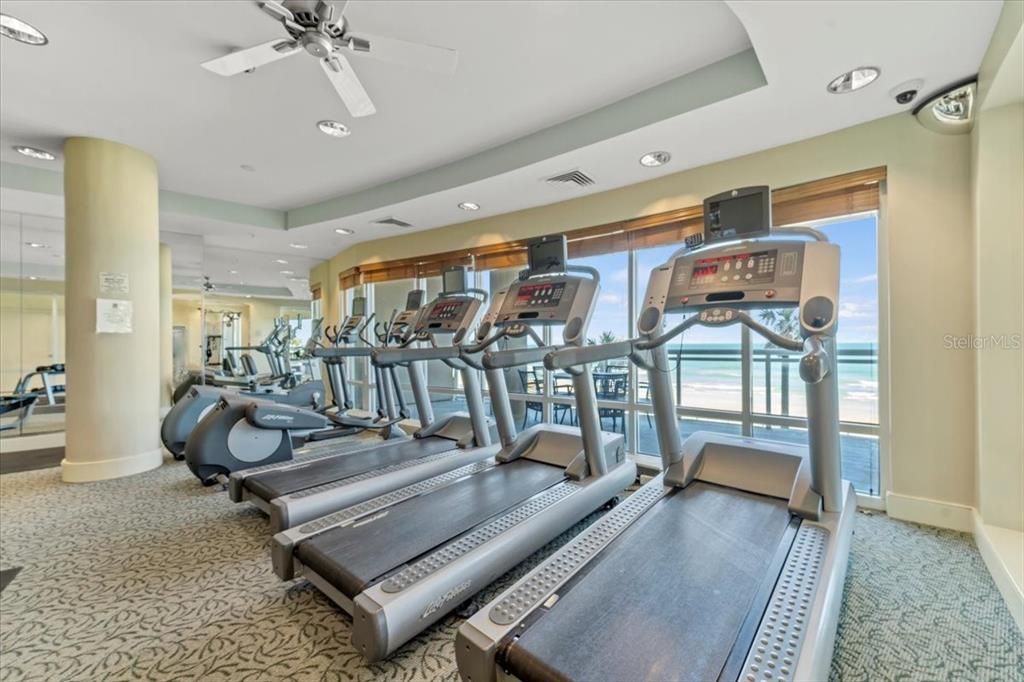 Fitness Equipment, Gym, Interior, Recessed Lighting, Water