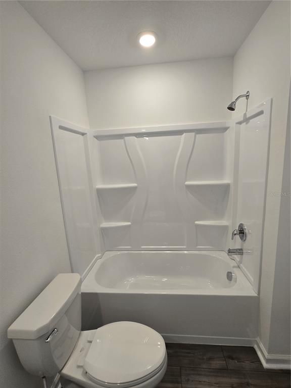 Bathroom, Interior, Recessed Lighting, Wood Texture Flooring