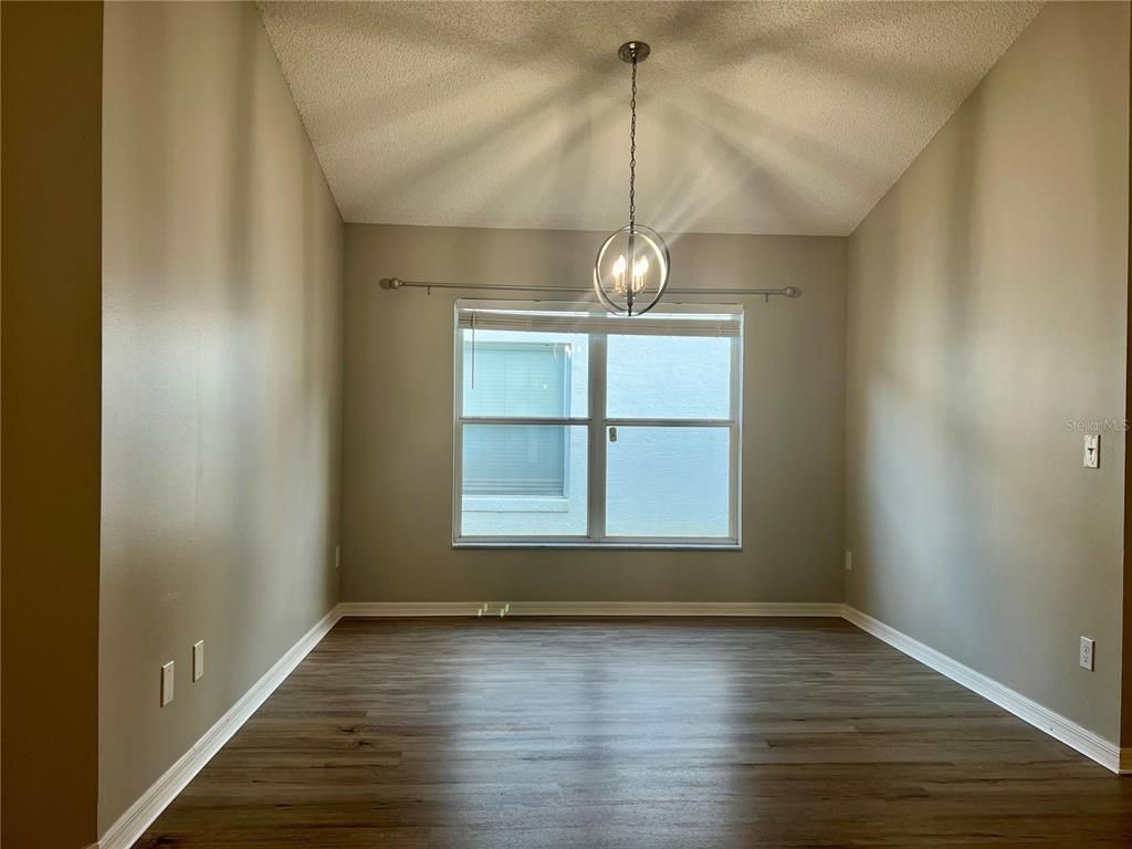 Empty room, Interior, Pendant Lights, Wood Texture Flooring