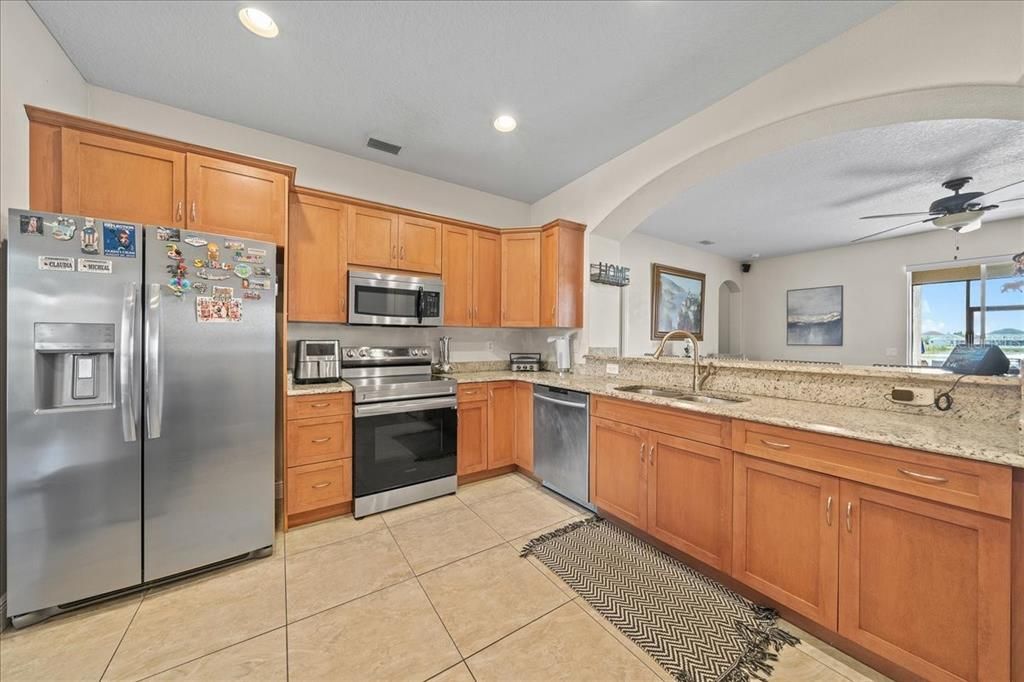 Interior, Kitchen, Recessed Lighting, Stainless Steel Appliances