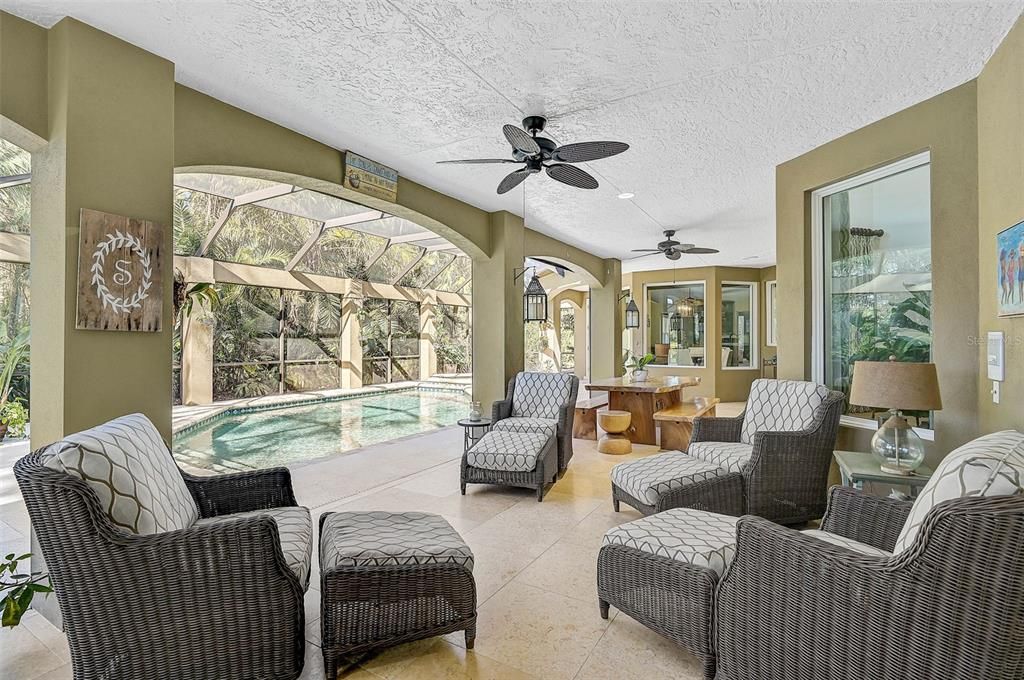 Glass Ceilings, Interior, Living room, Pool, Recessed Lighting, Sun Room