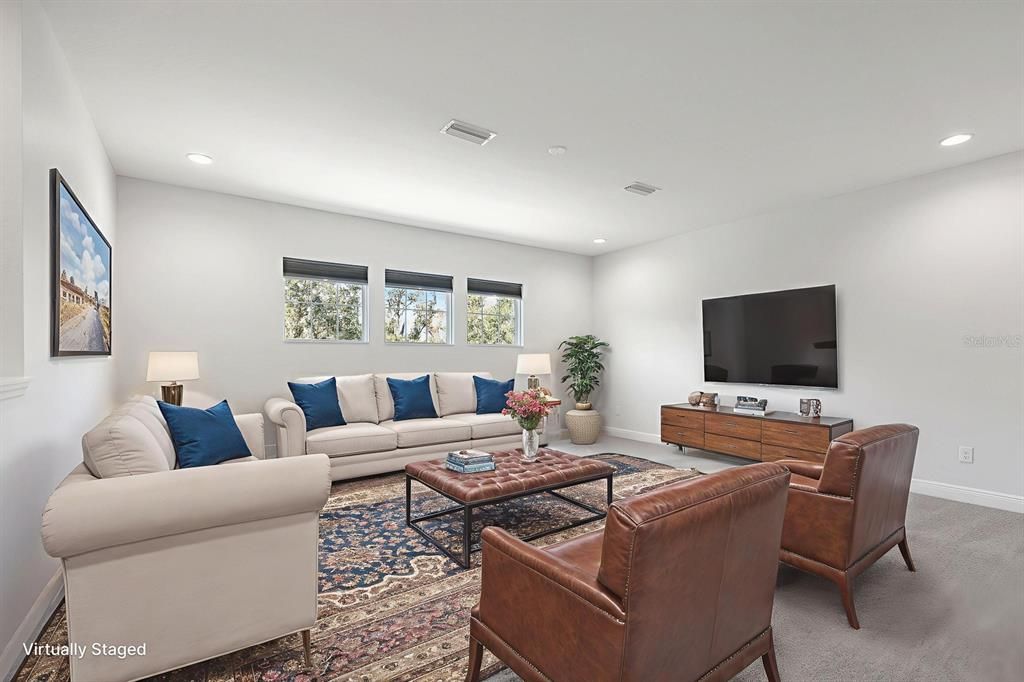 Interior, Living room, Recessed Lighting