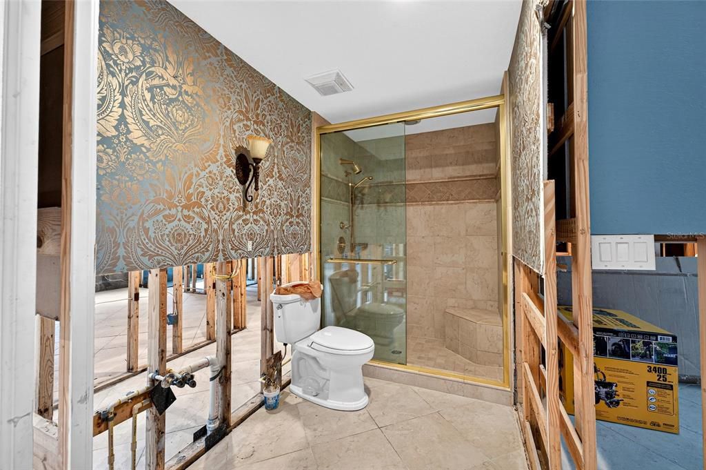 Bathroom, Glass Shower, Interior