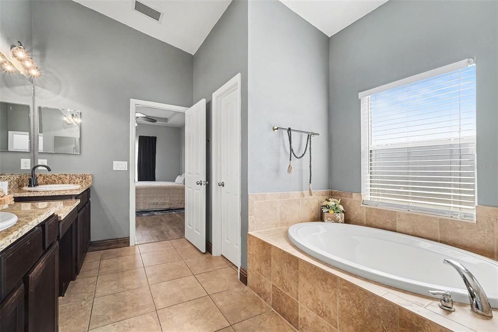 Bathroom, Dual Sink Vanities, Interior, Wood Texture Flooring