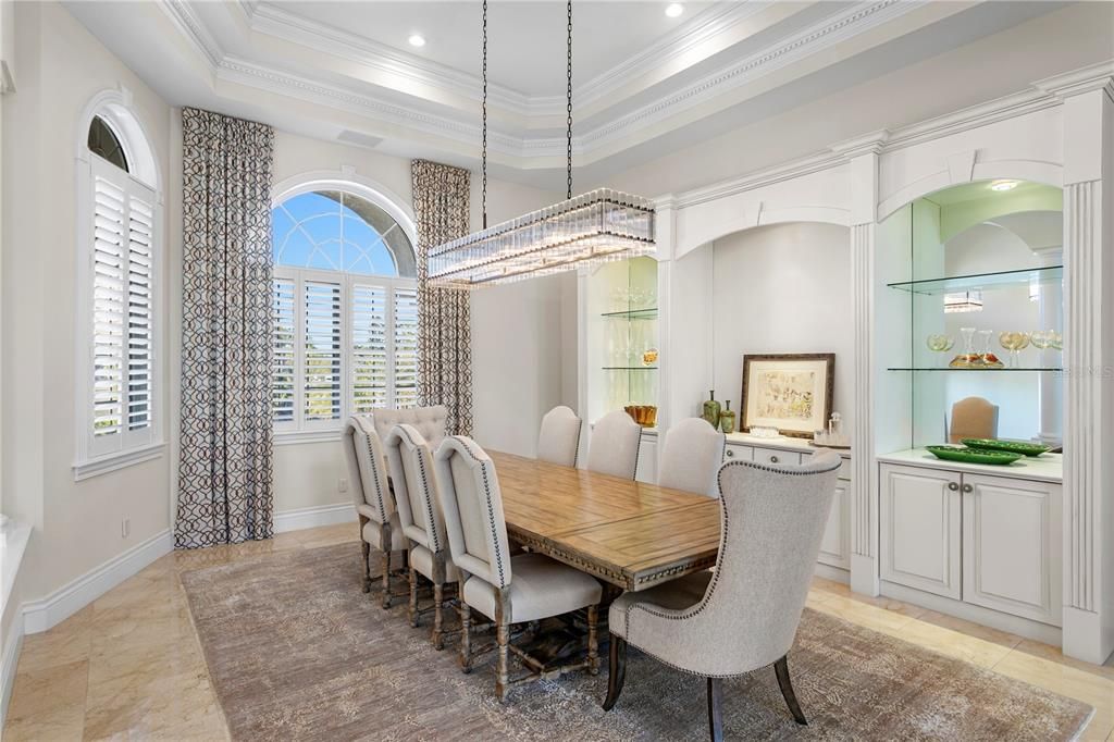 Chandelier, Dining room, Interior, Pendant Lights, Recessed Lighting