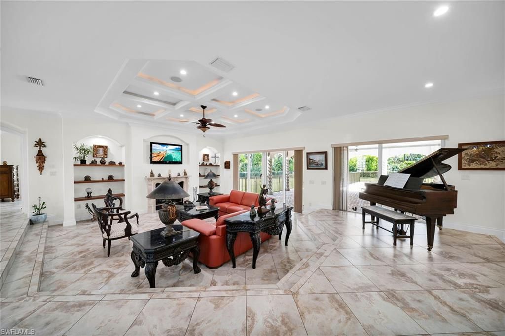 Interior, Living room, Piano, Recessed Lighting