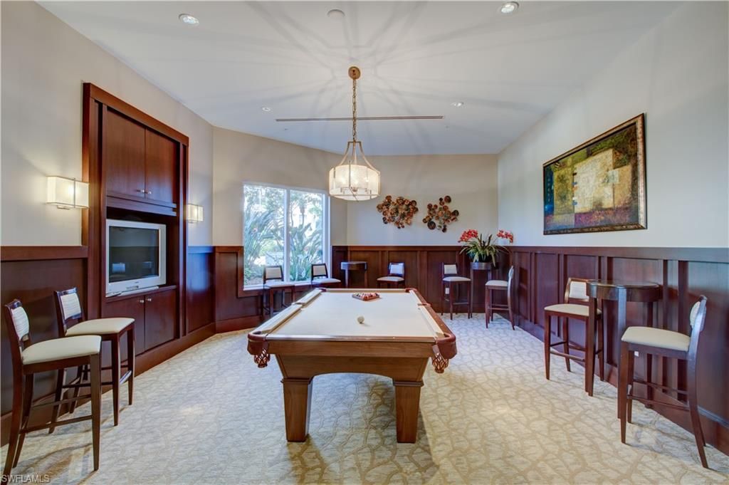 Billiard Table, Game Room, Interior, Pendant Lights, Recessed Lighting