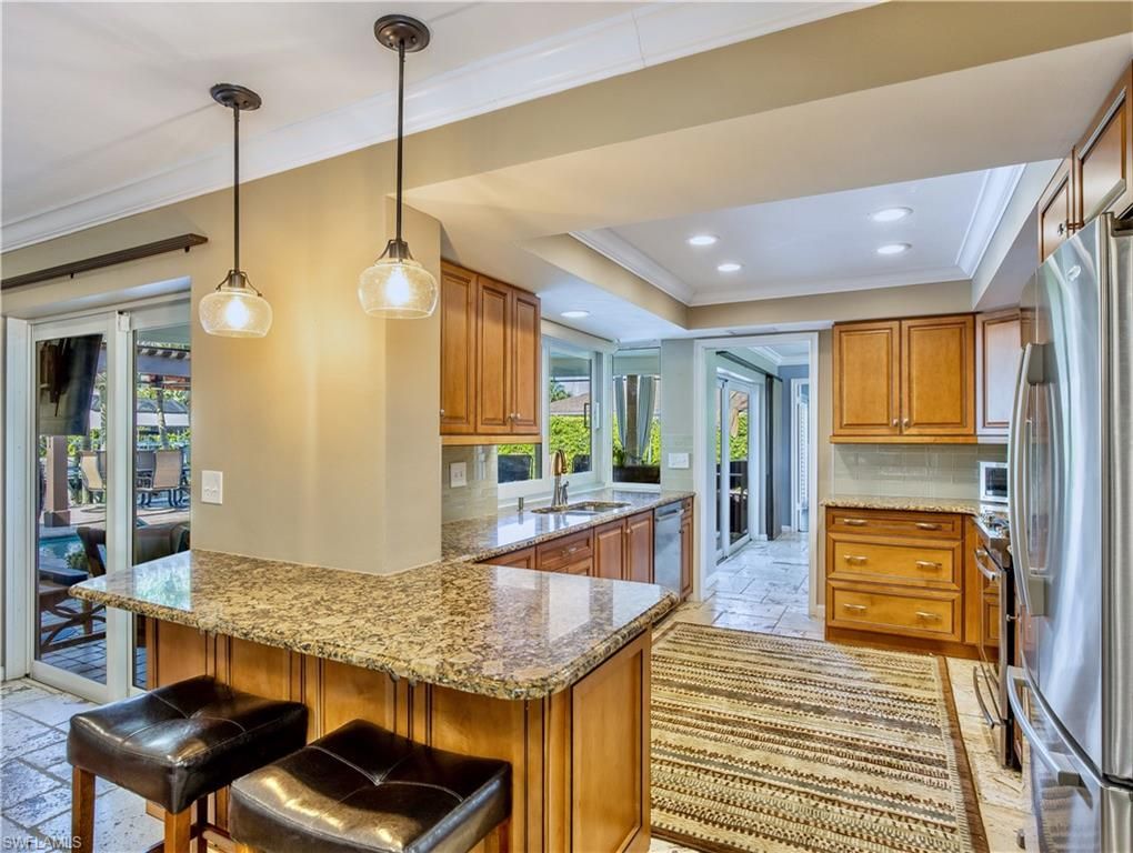 Interior, Kitchen, Pendant Lights, Recessed Lighting, Stainless Steel Appliances