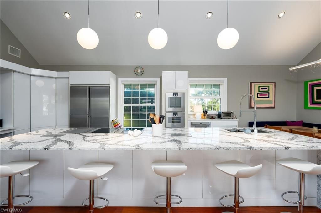 Interior, Kitchen, Pendant Lights, Recessed Lighting, Stainless Steel Appliances