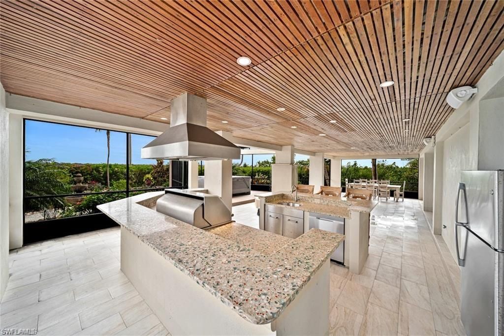Interior, Kitchen, Recessed Lighting, Stainless Steel Appliances, Wooden Ceilings