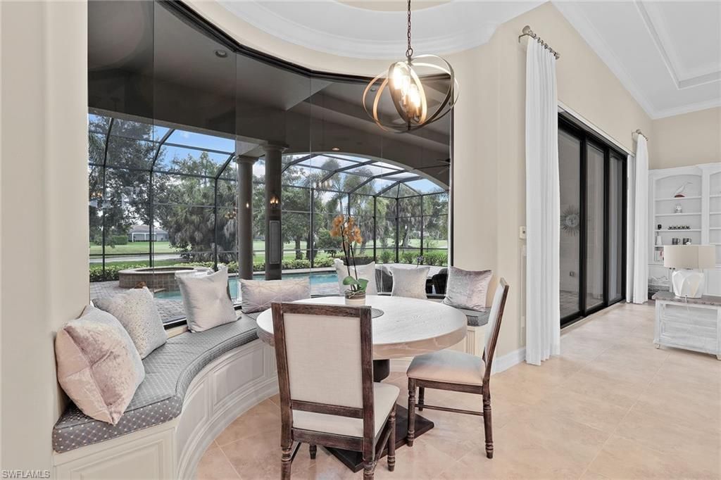 Dining room, Glass Ceilings, Interior, Pendant Lights, Pool, Sun Room