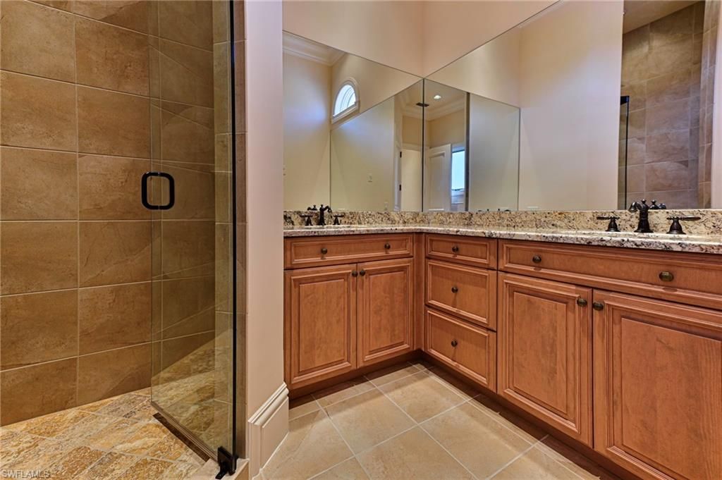 Bathroom, Dual Sink Vanities, Glass Shower, Interior