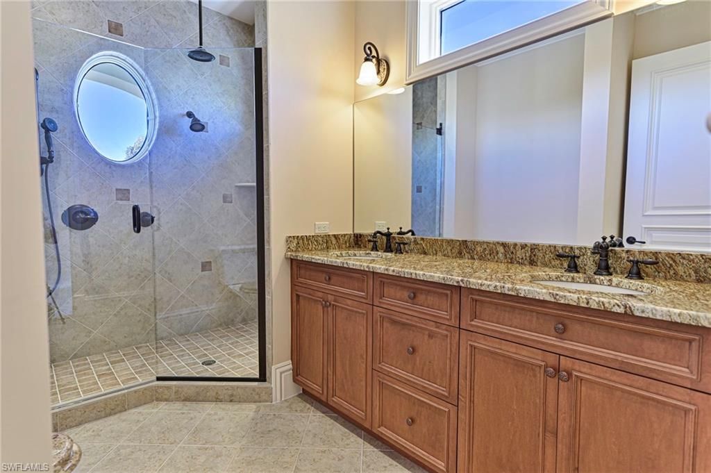 Bathroom, Dual Sink Vanities, Glass Shower, Interior