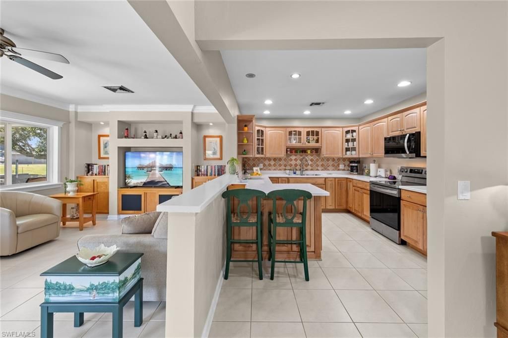Interior, Kitchen, Living room, Recessed Lighting