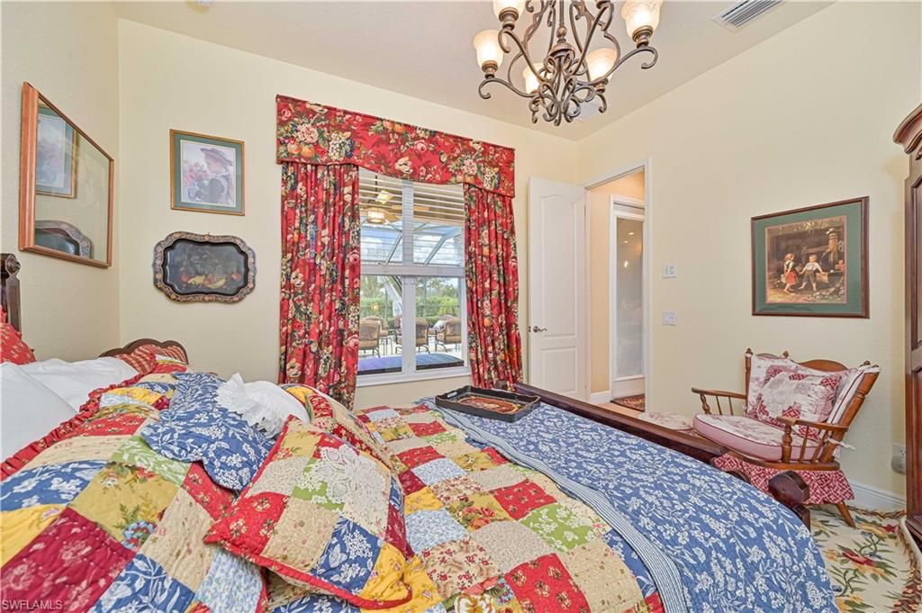 Bedroom, Chandelier, Interior