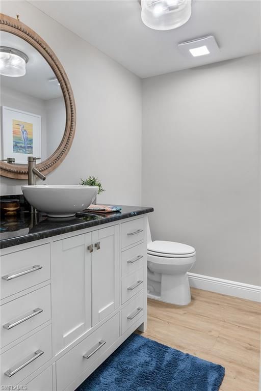 Bathroom, Interior, Recessed Lighting, Wood Texture Flooring
