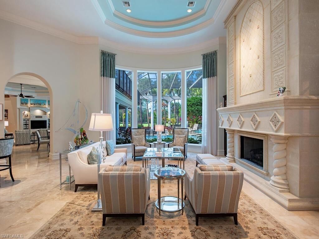 Fireplace, Interior, Living room, Pendant Lights, Recessed Lighting