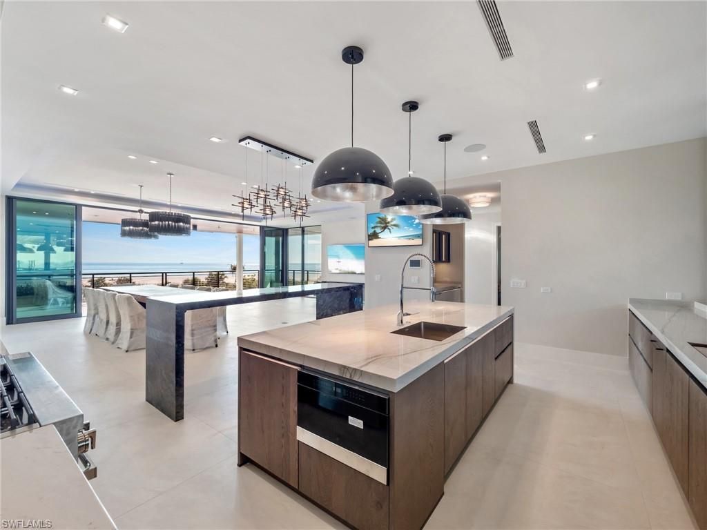 Interior, Kitchen, Pendant Lights, Recessed Lighting, Stainless Steel Appliances, Water