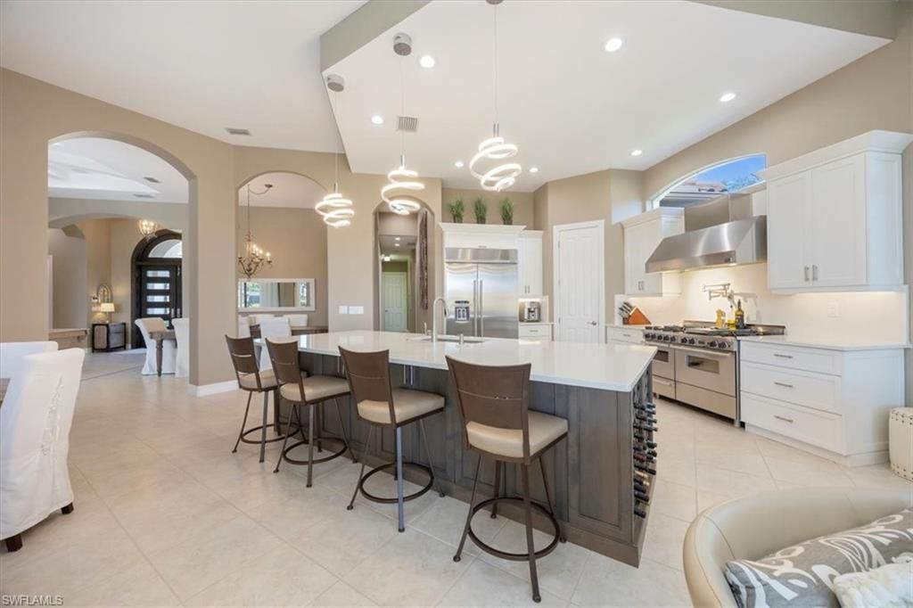 Interior, Kitchen, Pendant Lights, Recessed Lighting, Stainless Steel Appliances