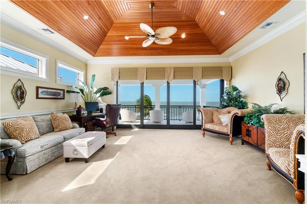 Home Office, Interior, Living room, Recessed Lighting, Wooden Ceilings