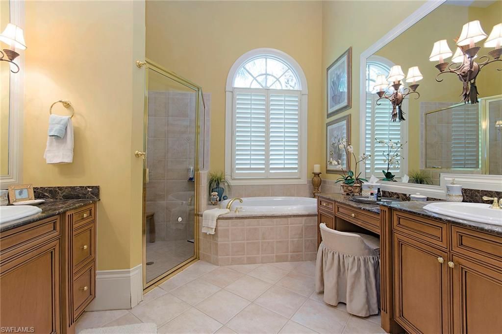 Bathroom, Dual Sink Vanities, Glass Shower, Interior