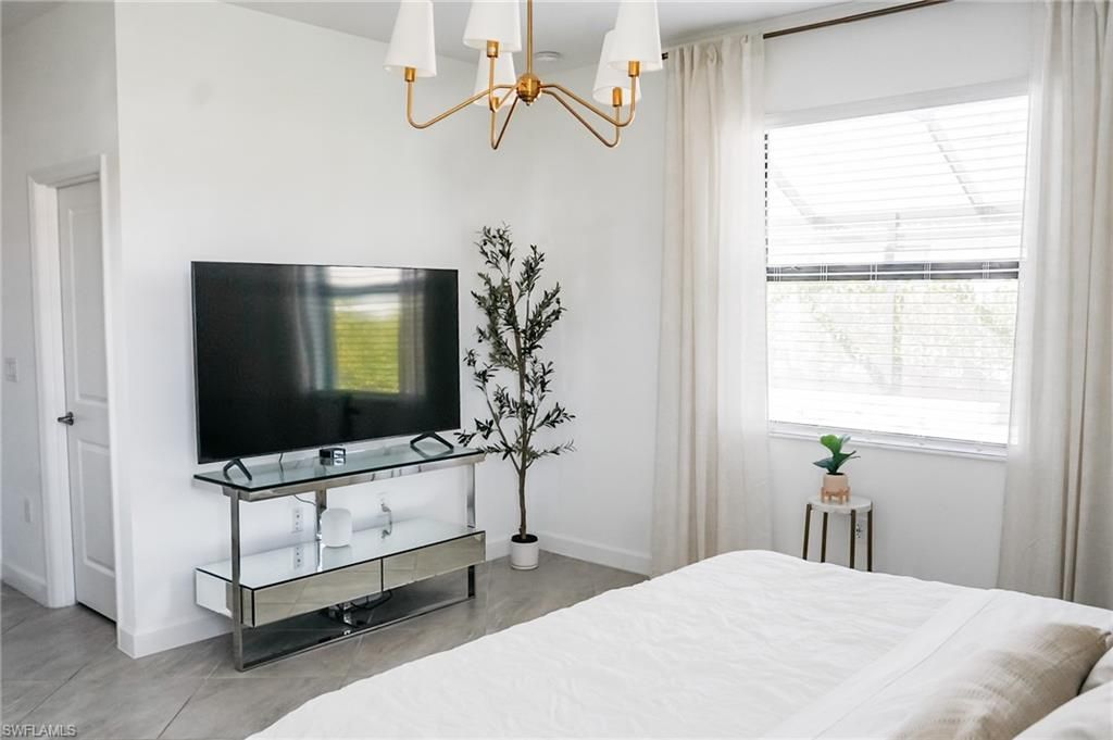 Bedroom, Chandelier, Interior