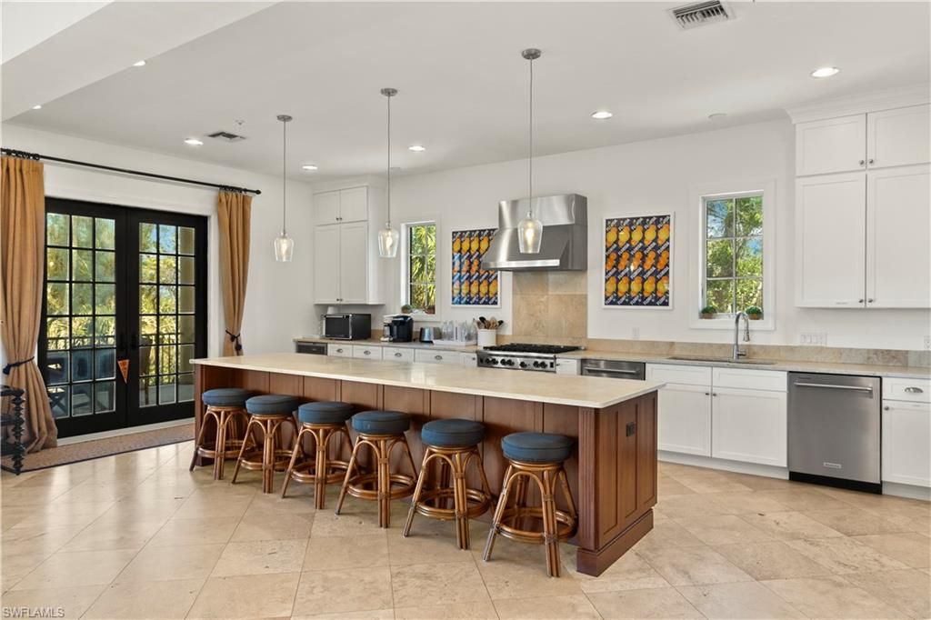 Interior, Kitchen, Pendant Lights, Recessed Lighting, Stainless Steel Appliances